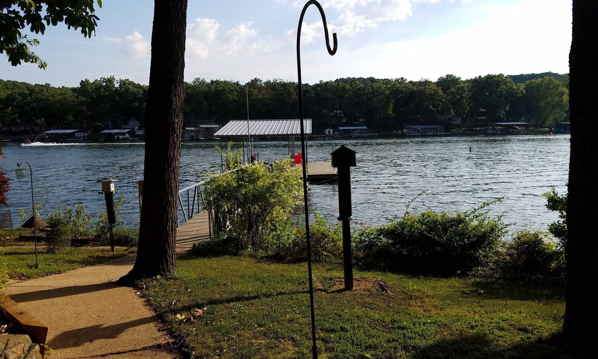 Gravois Mills House | Quiet location, beautiful lakefront home in a cove. Private covered boat dock!
