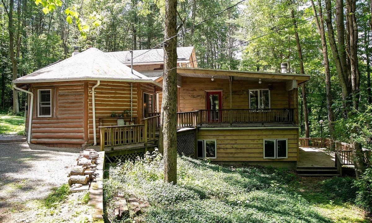 Spencer Other | Unique forest vacation home on 70 acres of nature. A pond, creeks and more!