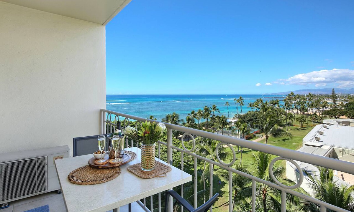 Waikiki Condo | Wow! Ocean View Studio at Waikiki Shore, Just Steps to Waikiki Beach!