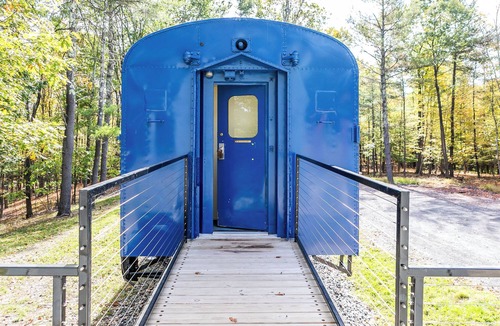 Acra House | Authentic 1940s Pullman Train Car Nestled in Bucolic Catskill Woods