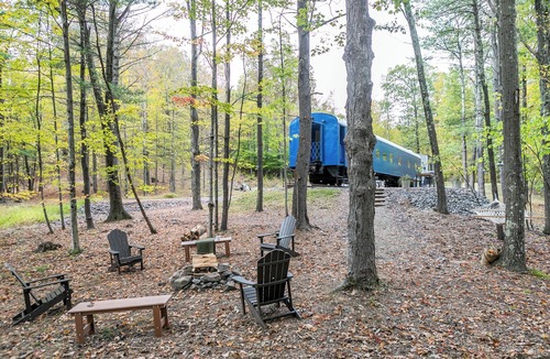 Acra House | Authentic 1940s Pullman Train Car Nestled in Bucolic Catskill Woods