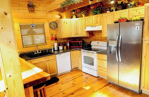 Blue Eye Cabin | Branson Missouri Luxury Log Cabin on Quiet Pine Ridge forest above Lake, Jacuzzi