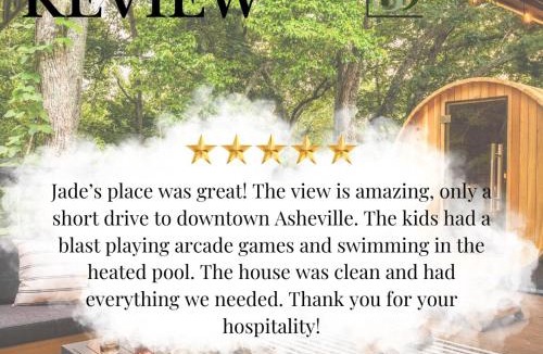 Fairview House | Heated Pool Open! Mountain Views! HotTub! Sauna! Arcade