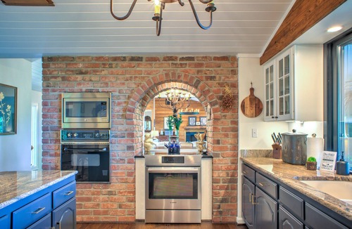 Asheville House | Hillside Cottage | Asheville Mountain View Retreat with Outdoor Fireplace & Fire Pit