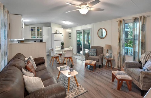 Goodview House | Lake front, cozy 2-bedroom 2-bath mobile home great views, large yard, 3 decks.