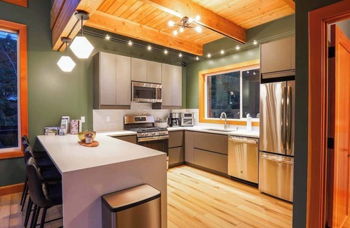 Glacier Ski Chalet | Luxe Summer Chalet with Hot Tub,Foosball,Mtn Views