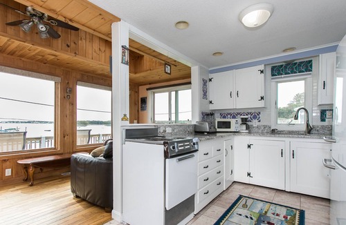 Narragansett Cottage | Water view, Beachfront Sandy Beach Vacation Property