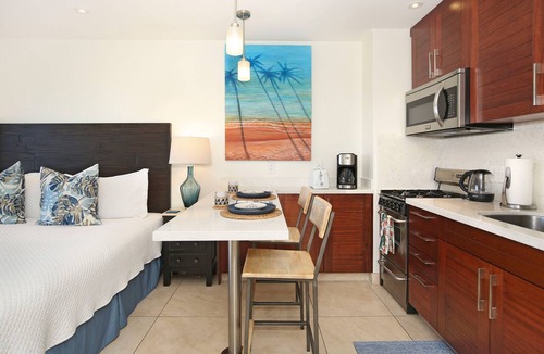 Waikiki Condo | Wow! Ocean View Studio at Waikiki Shore, Just Steps to Waikiki Beach!