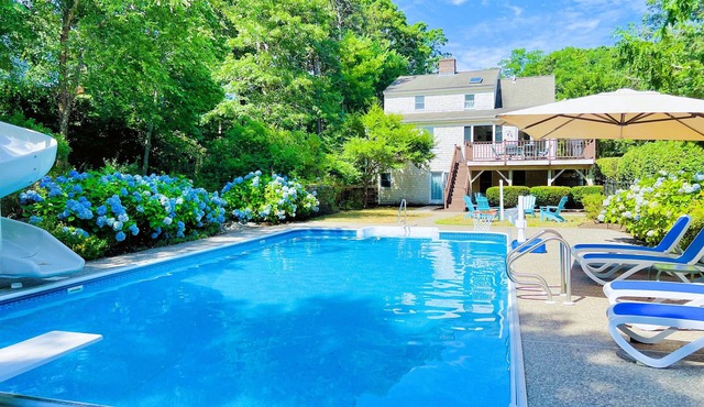 Cape Cod vacation home offers heated pool and close proximity to beaches