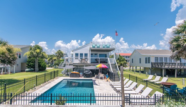 Marysol:Edisto Oceanfront Home + Guest House; 6BR, Private Pool, Beach & Ocean Views