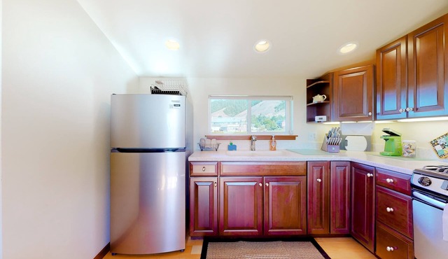 Oceanview Studio - Beach, Fireplace & Deck